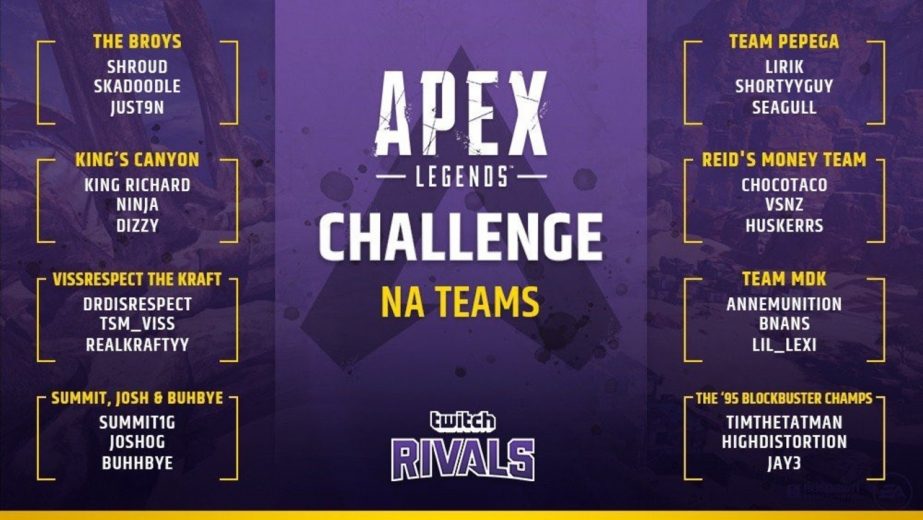 Apex Legends Tournament Teams