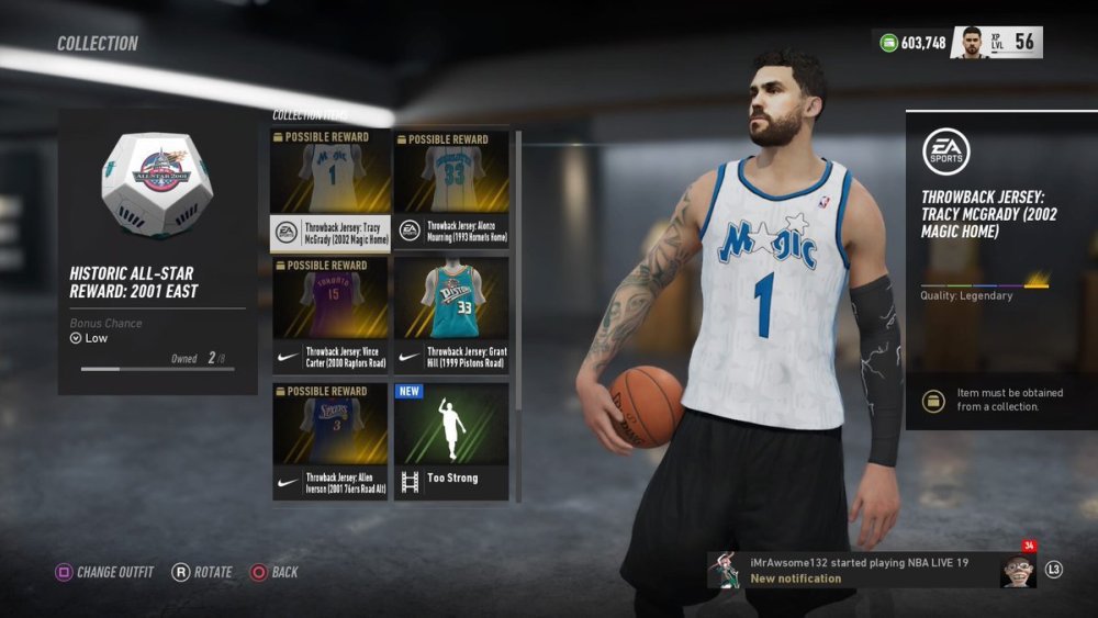 nba live 19 all star 2001 rewards