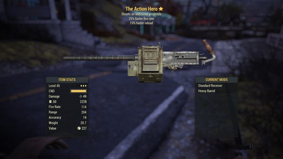 Fallout 76 Legendary Weapons The Action Hero