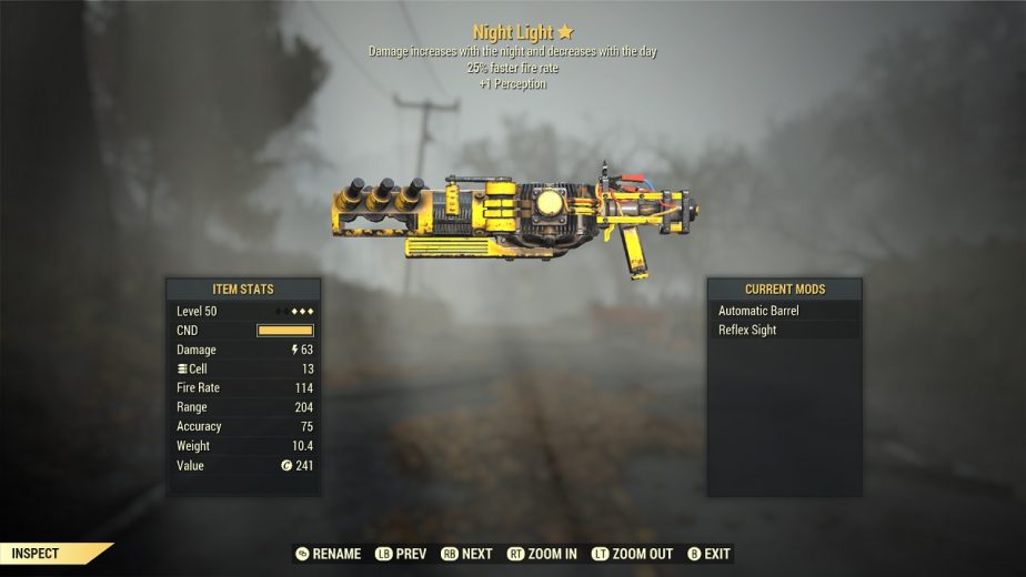 Fallout 76 Survival Mode Challenge Reward Nightlight