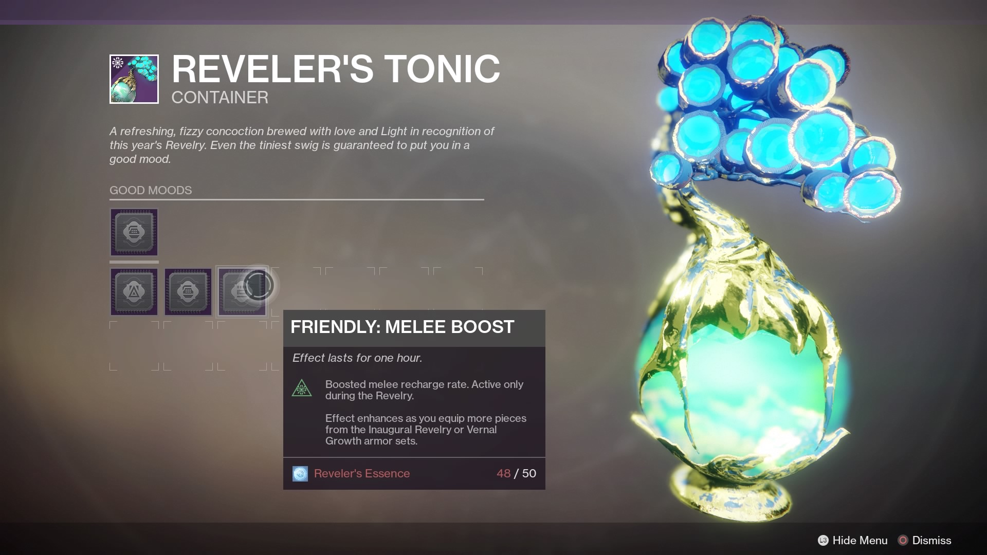 Destiny 2 Reveler's Tonic PvP concerns