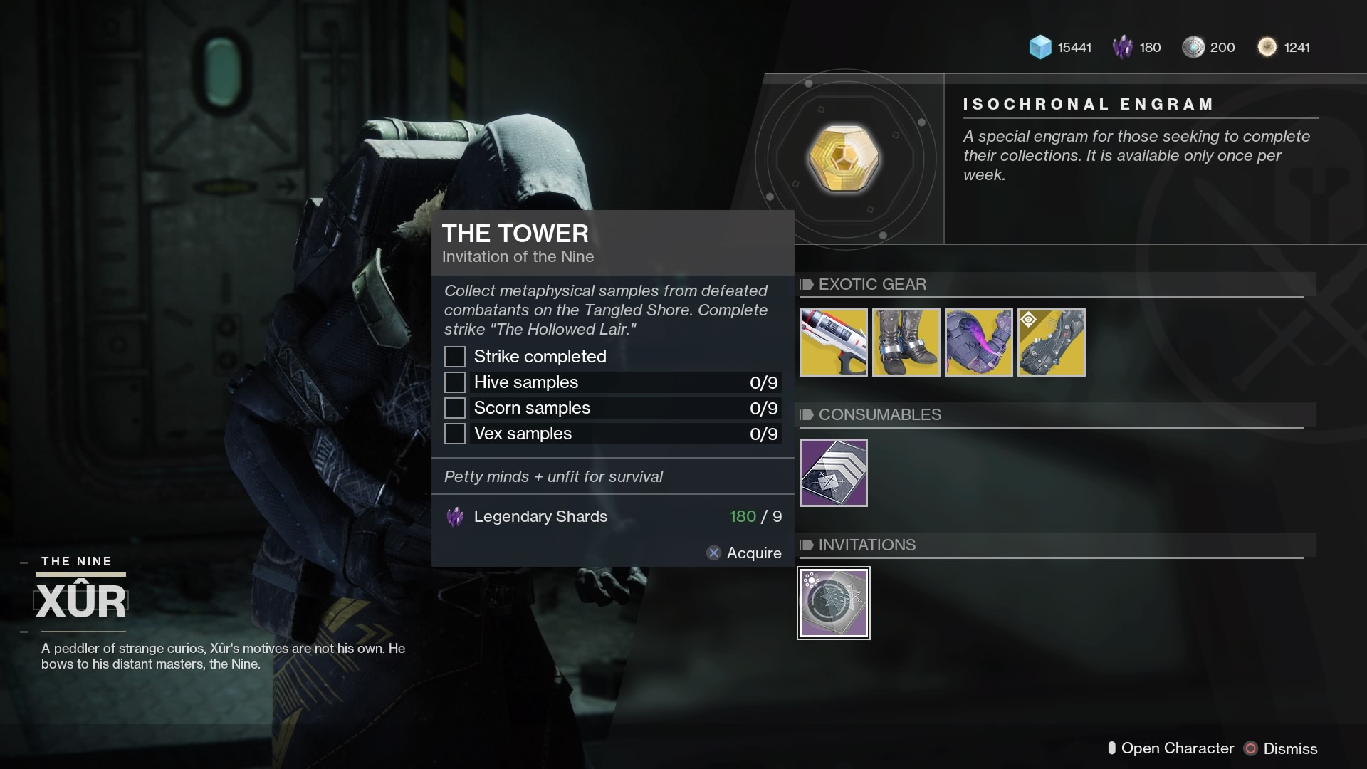 Destiny 2 The Tower Invitation of the Nine bounty