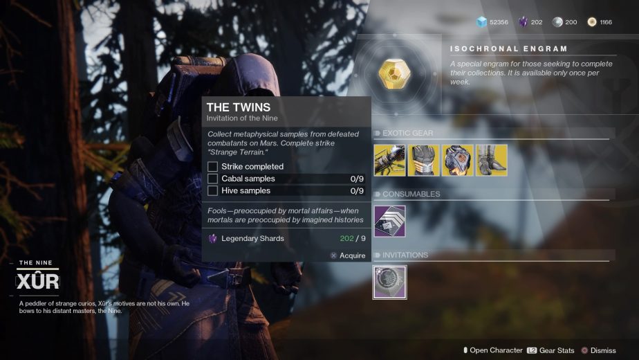 Destiny 2 The Twins Invitation of the Nine bounty