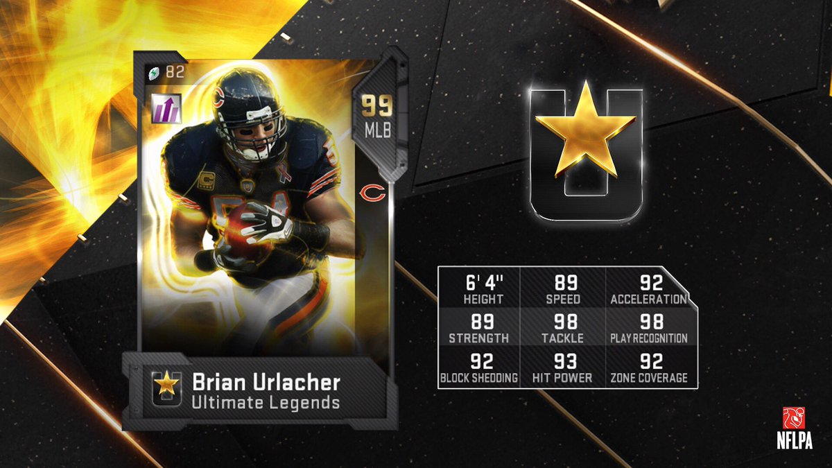 Madden 19 Ultimate Legends Brian Urlacher card