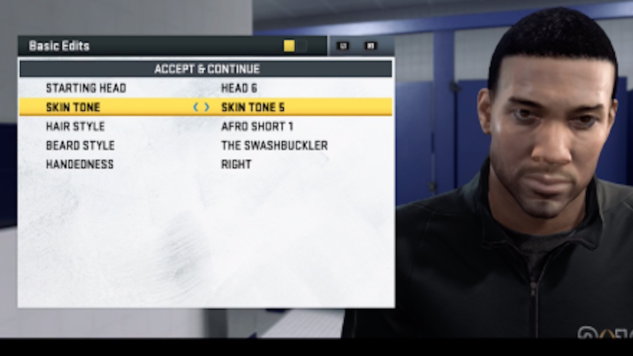 Madden 20 Face of the Franchise player creation screen