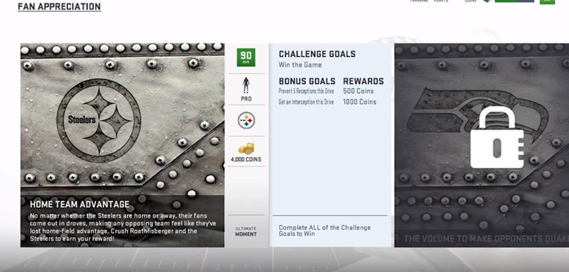 madden 19 fan appreciation challenges screen