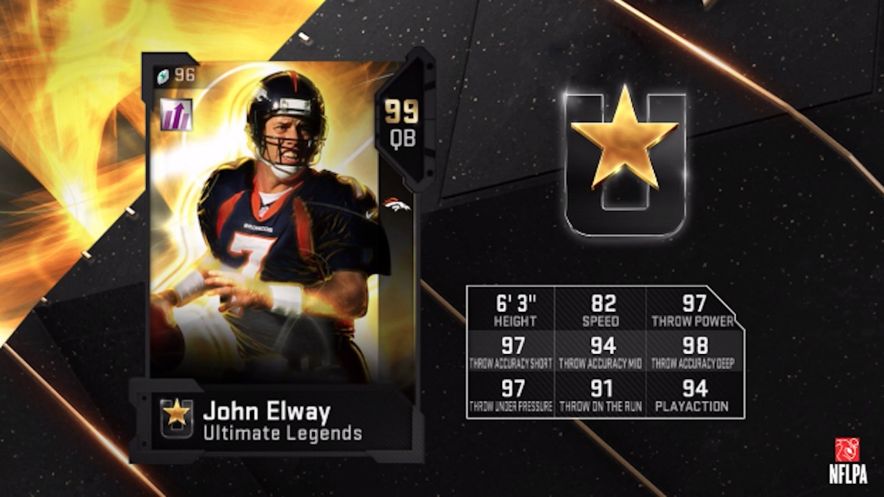 new john elway ultimate legends card in madden 19 ultimate team