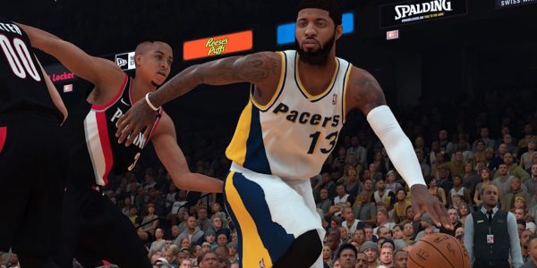 nba 2k19 paul george in action for indiana pacers