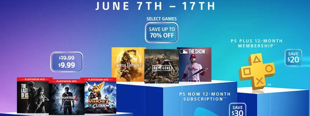 The 2019 Sony Days of Play sale is live now, with discounts up to 70%.