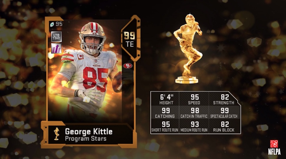 madden 19 george kittle program stars card