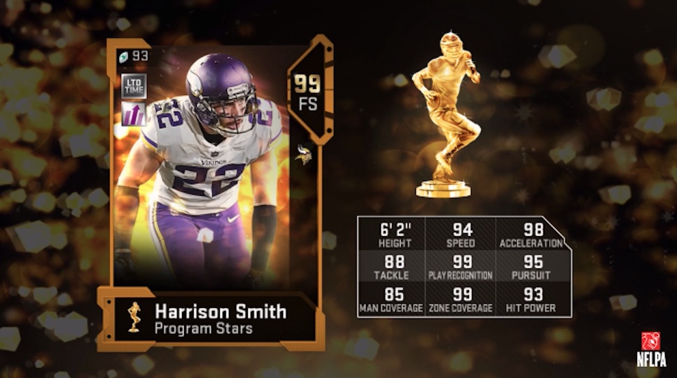 madden 19 harrison smith program stars card