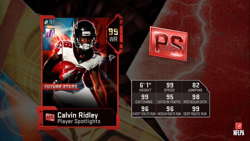 Calvin Ridley Player Spotlights card for Madden 19 Ultimate Team