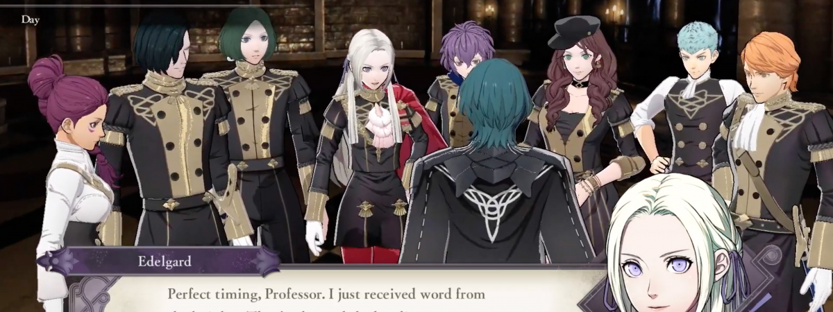 The Black Eagles Gathered Around Byleth