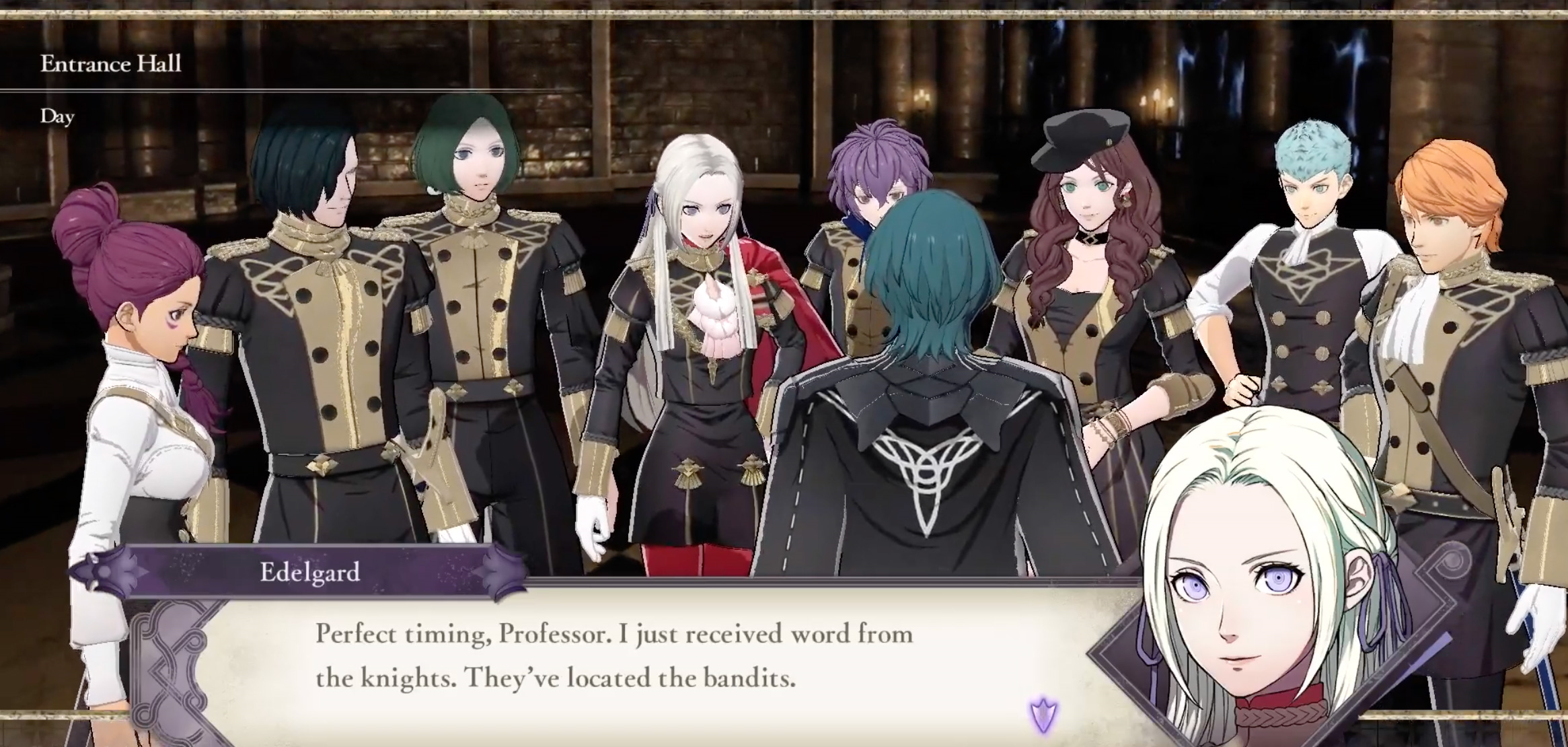 The Black Eagles Gathered Around Byleth