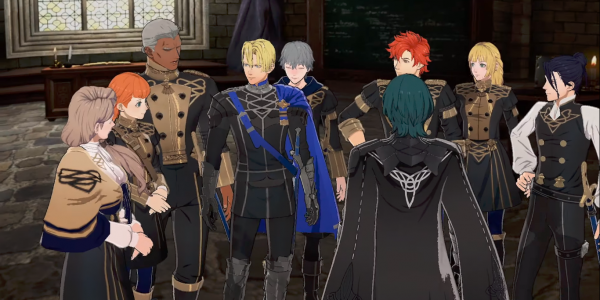 The Blue Lions Gather Around Byleth