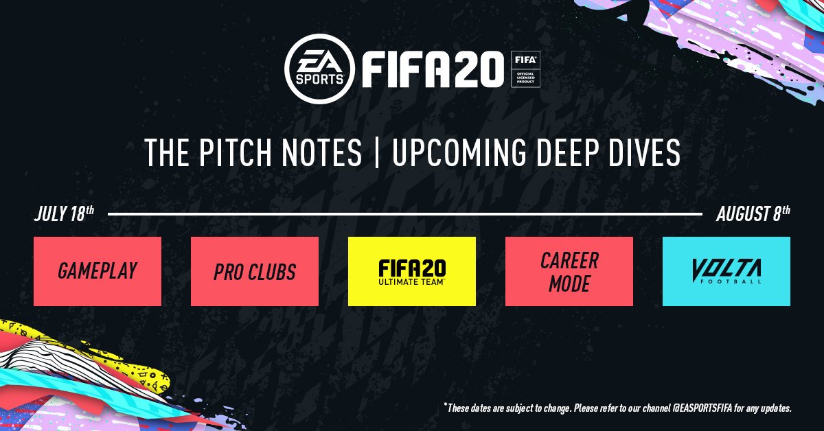 fifa 20 gameplay features and pitch notes schedule