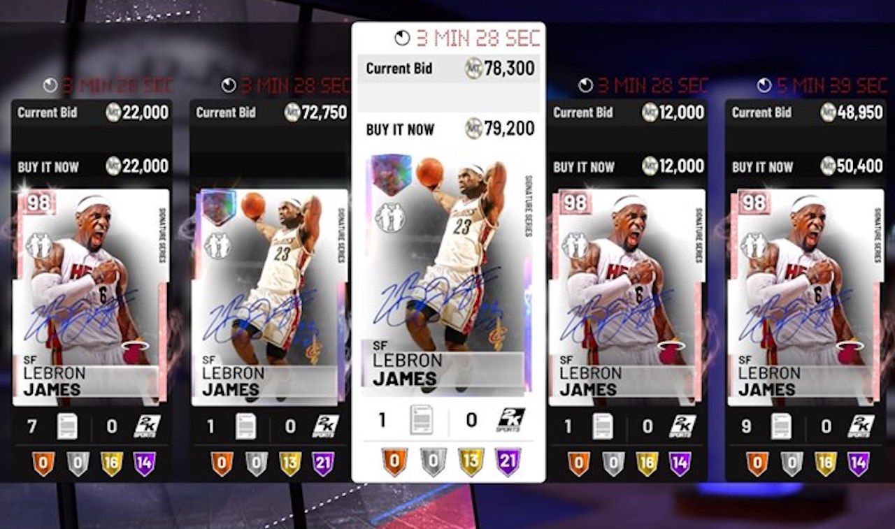 nba 2k19 myteam dynamic duos lebron james signature series auctions