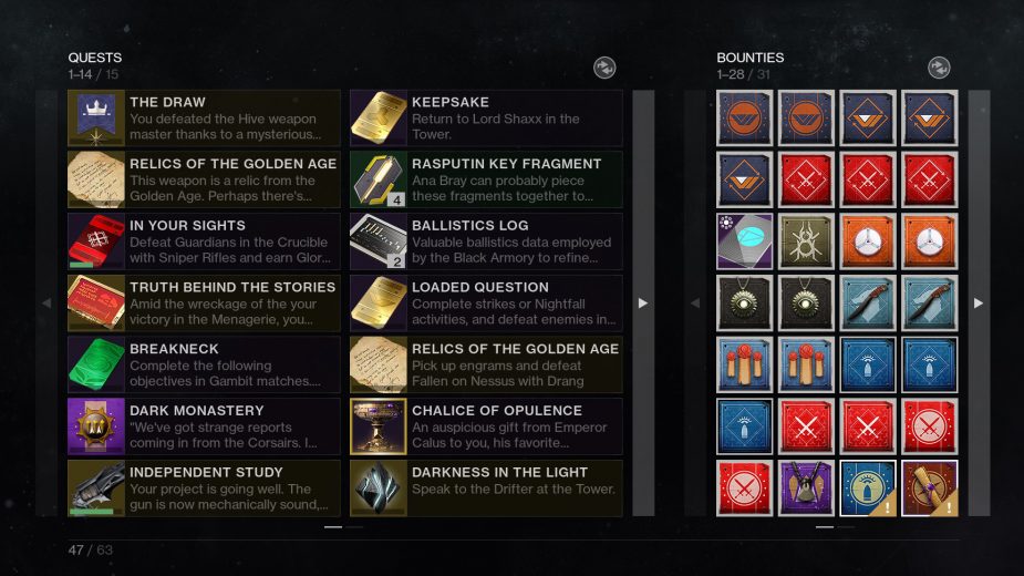 Destiny 2 Eververse Pursuits Tab