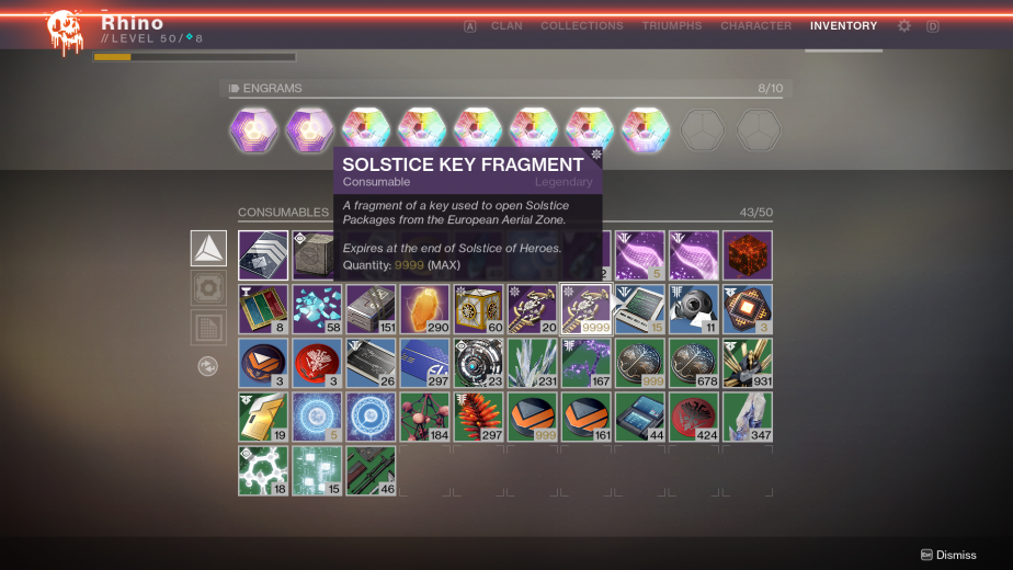 Destiny 2 Solstice Key Fragments