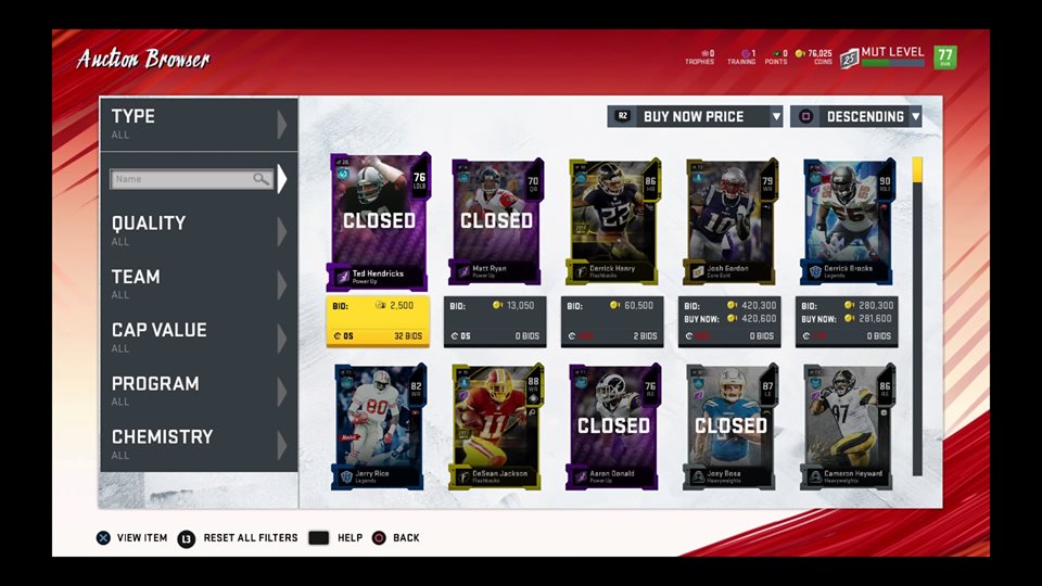 madden 20 auction browser to get coins