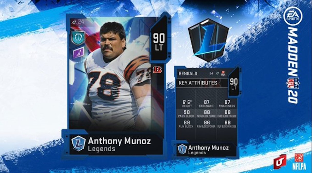 madden 20 anthony munoz legends card