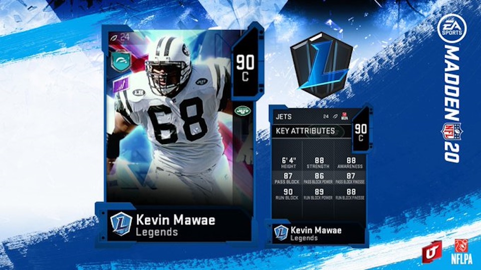 madden 20 kevin mawae legends card