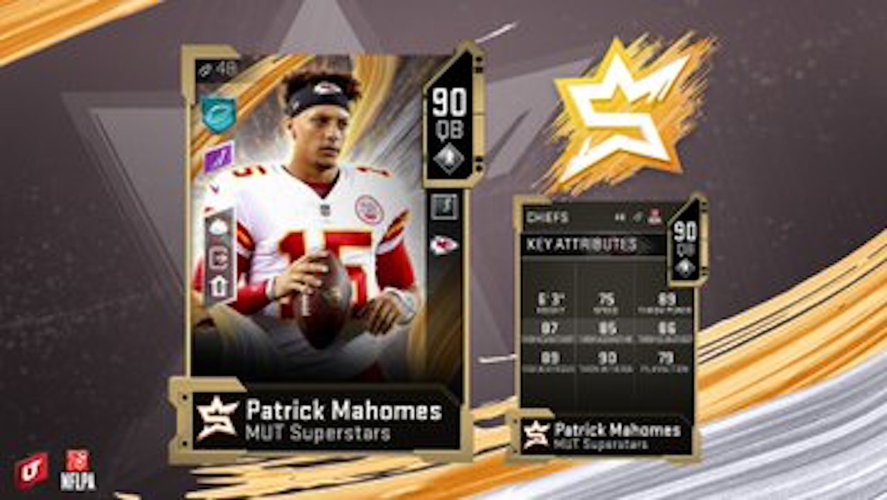 madden 20 ultimate team superstars card for patrick mahomes