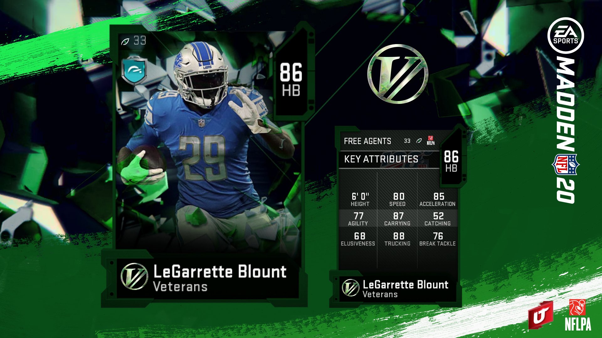 madden 20 veterans legarrette blount card