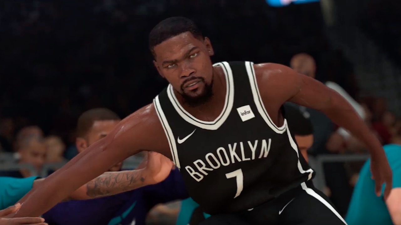 nba 2k20 screenshot of kevin durant from gameplay trailer