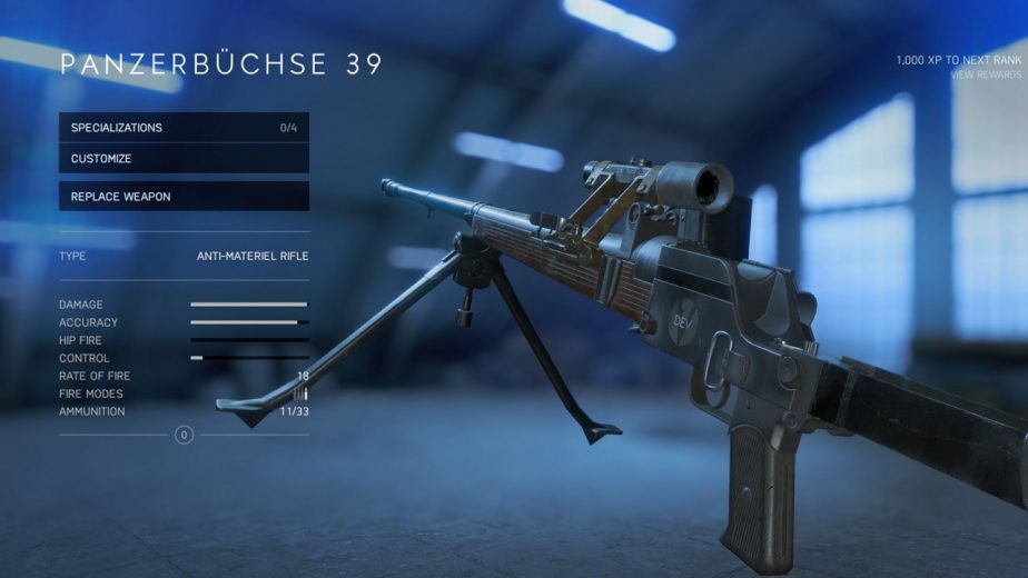 Battlefield 5 Weekly Challenge Panzerbuchse 39