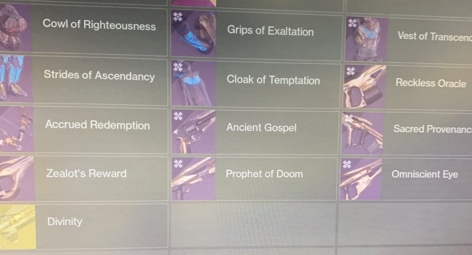 Destiny 2 Shadowkeep Raid Weapons and Armor