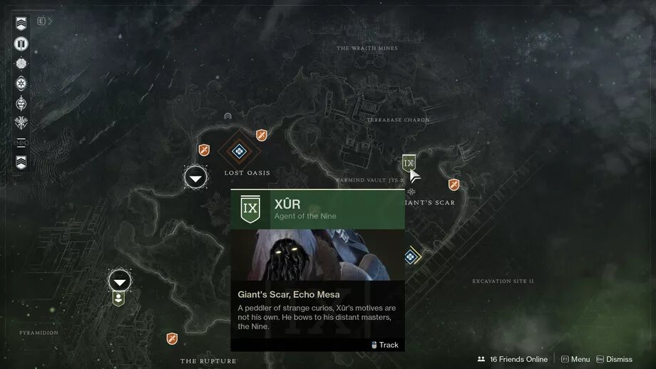 Destiny 2 Xur Location