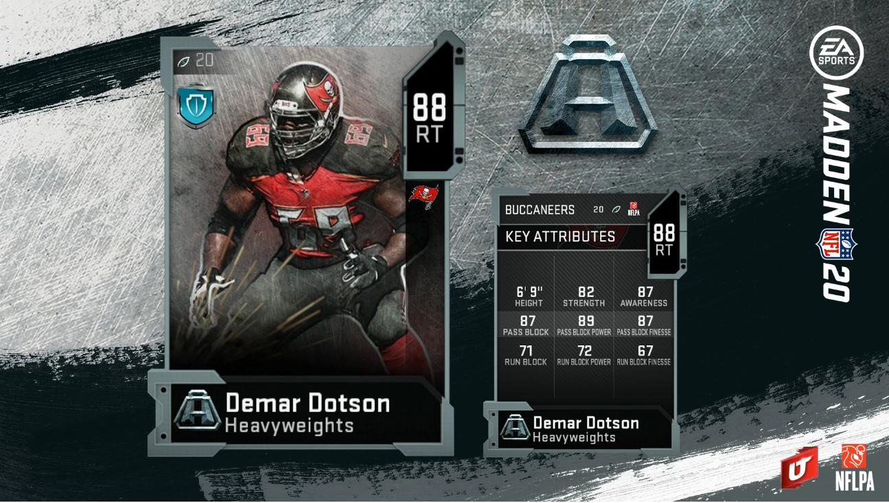 madden 20 heavyweights card for demar dotson in ultimate team