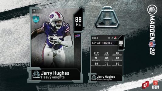 madden 20 heavyweights card for jerry hughes in ultimate team