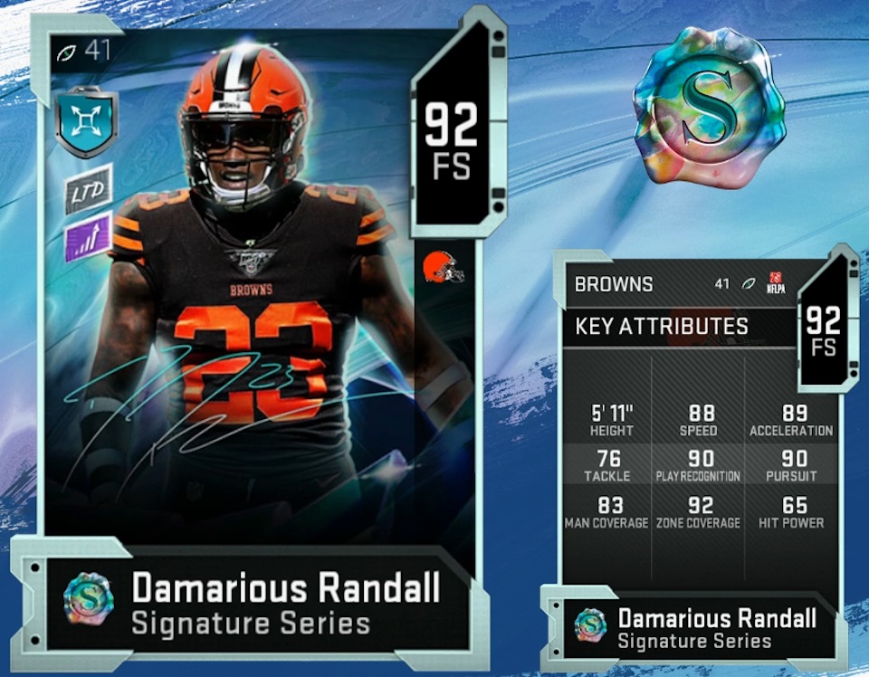 new demarious randall madden 20 signature series item