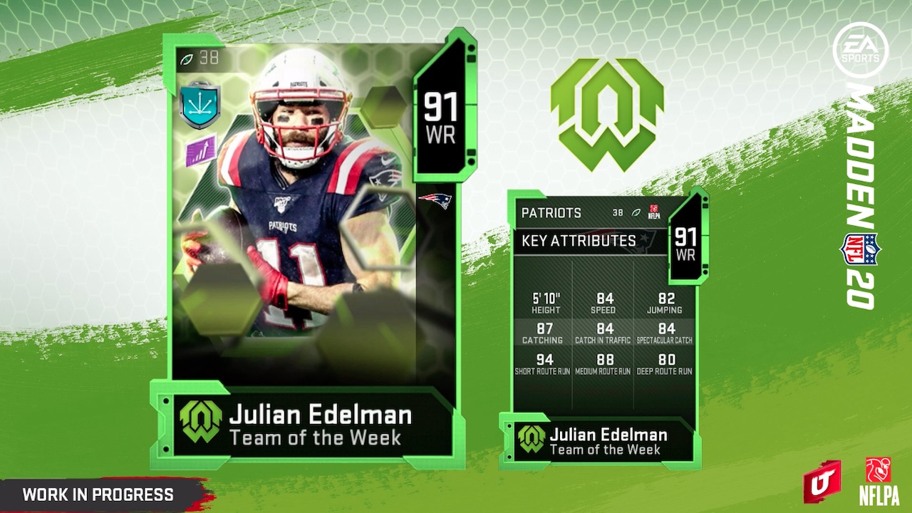 madden 20 totw 8 offensive hero julian edelman