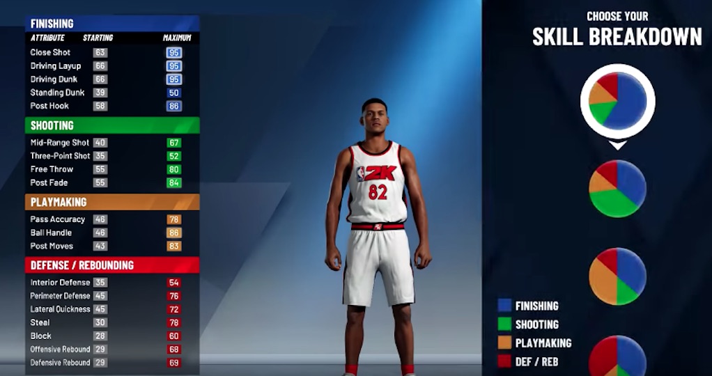 nba 2k20 mycareer myplayer builder screen