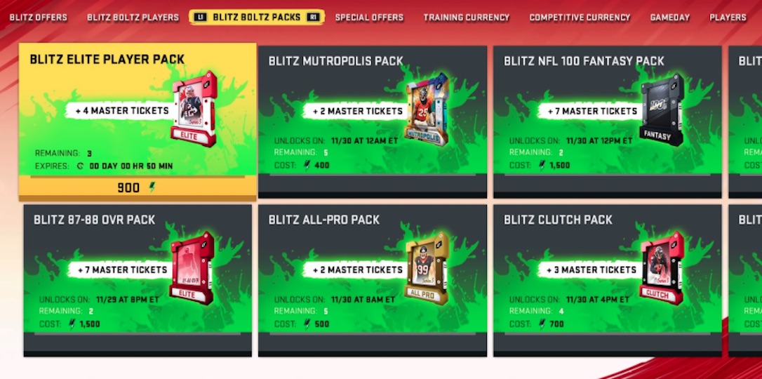 madden 20 blitz packs