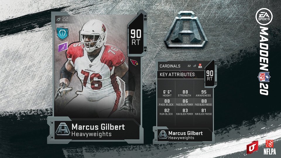 madden 20 heavyweights marcus gilbert card for ultimate team