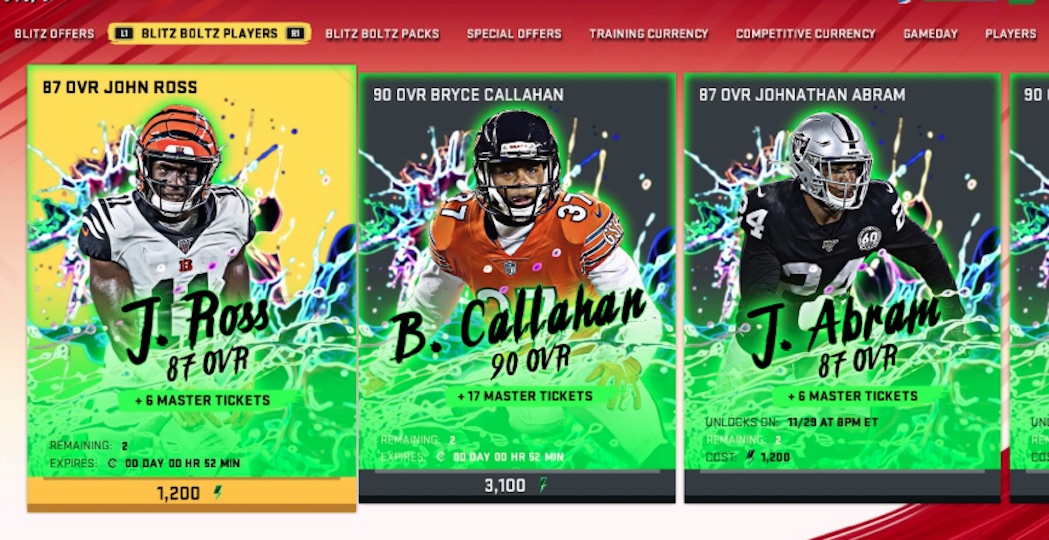 limited madden 20 blitz player offers available for blitz boltz