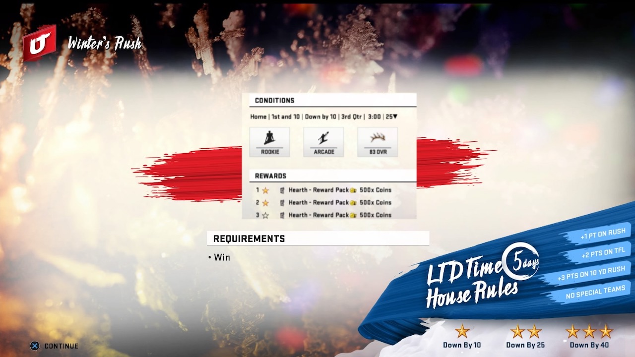 Madden 20 zero chill challenges the hearth winters rush event