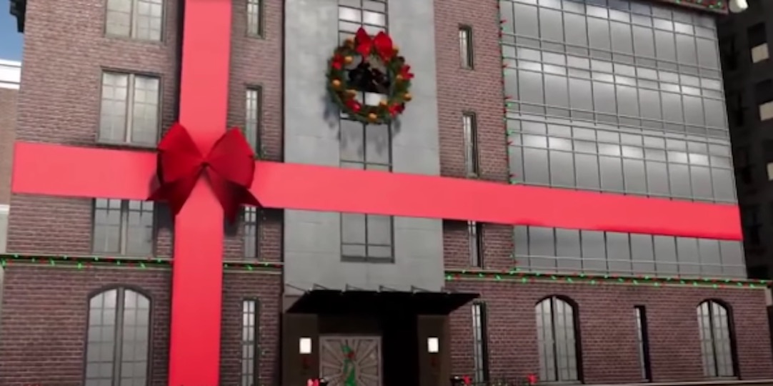 nba 2k20 the neighborhood theme for winter mycourt building decorated