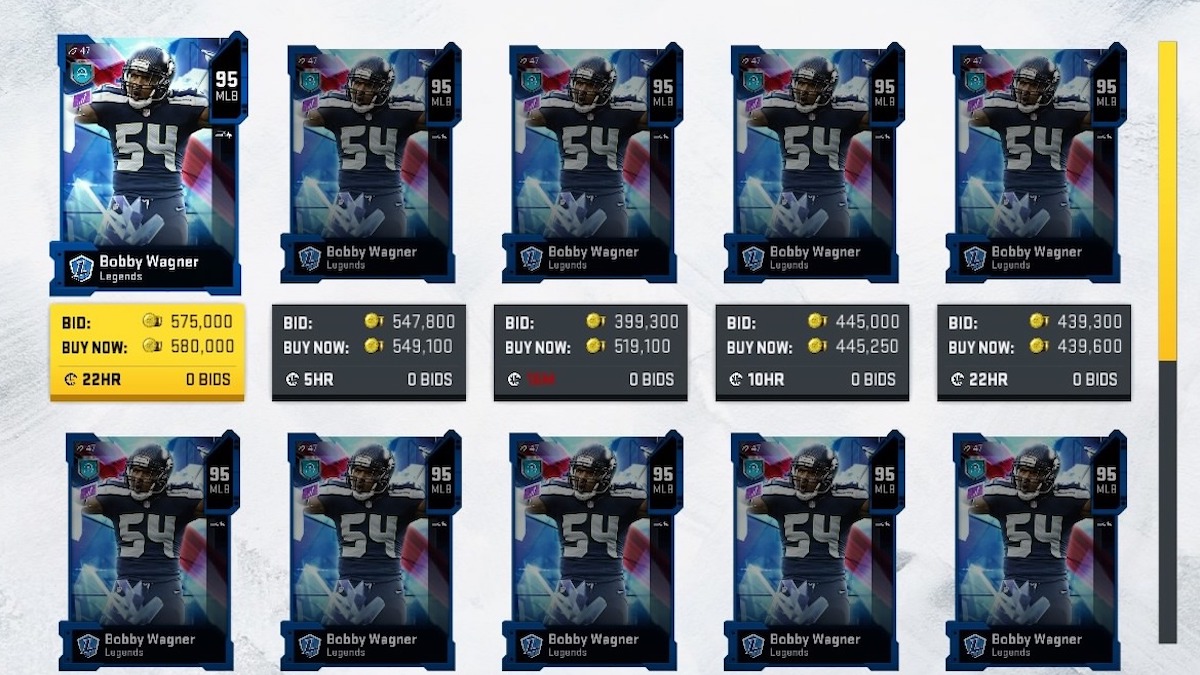 madden 20 legends bobby wagner auction listings ps4
