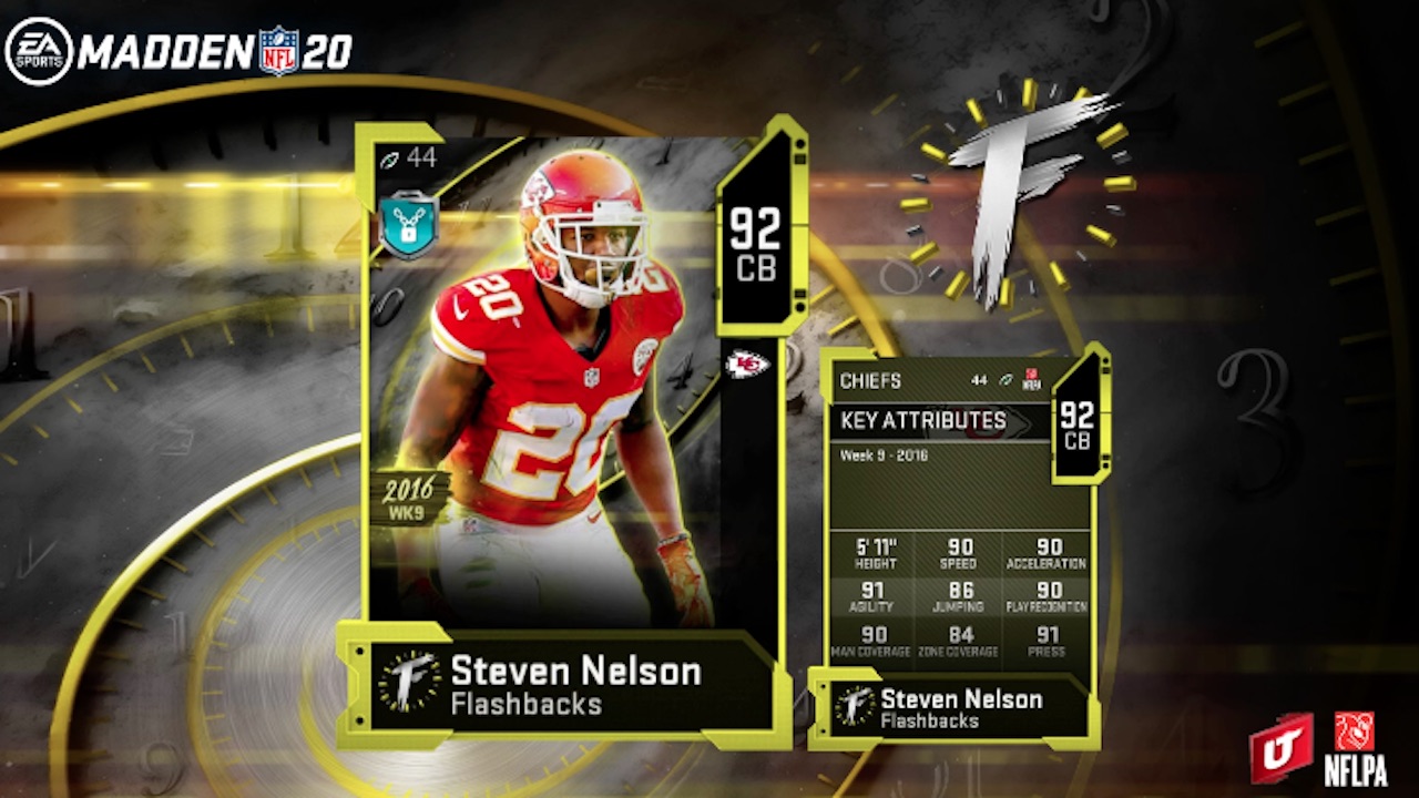 madden 20 flashbacks card steven nelson card