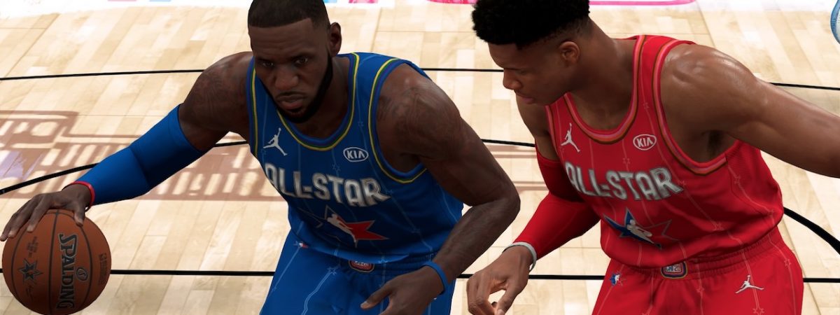 nba 2k20 all star game team lebron vs team giannis lineups and chicago court available