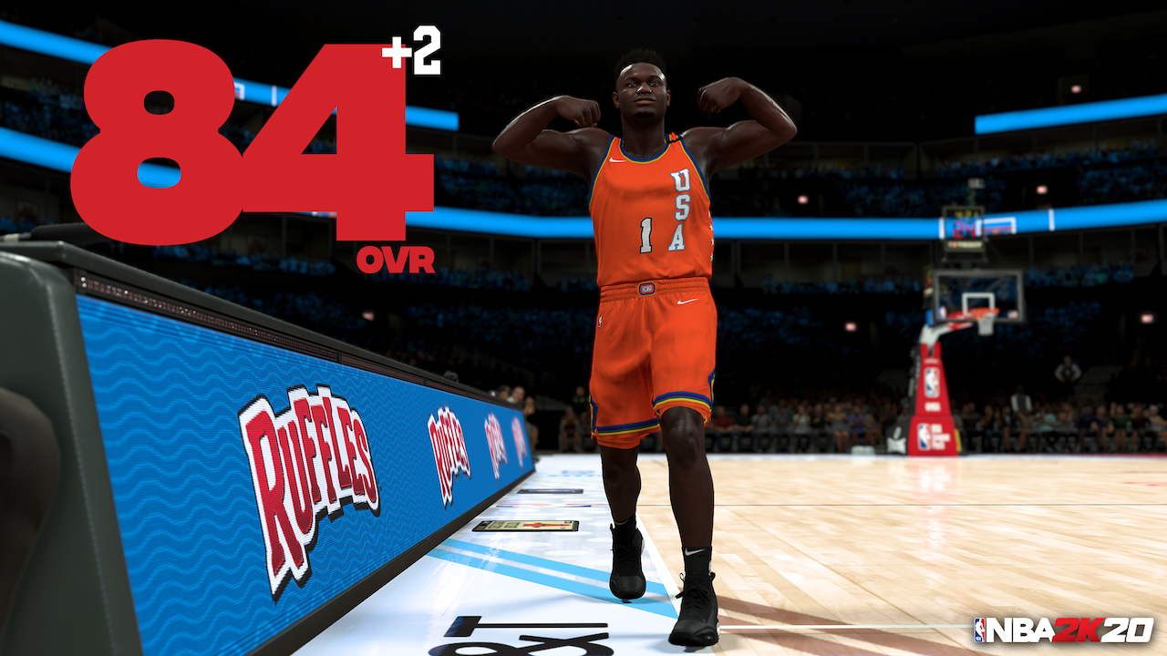 nba 2k20 ratings update zion williamson to 84 ovr