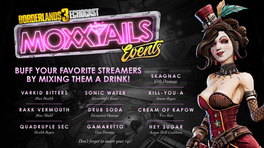 Borderlands 3 Moxxtail Events ECHOcast Twitch Extension 2