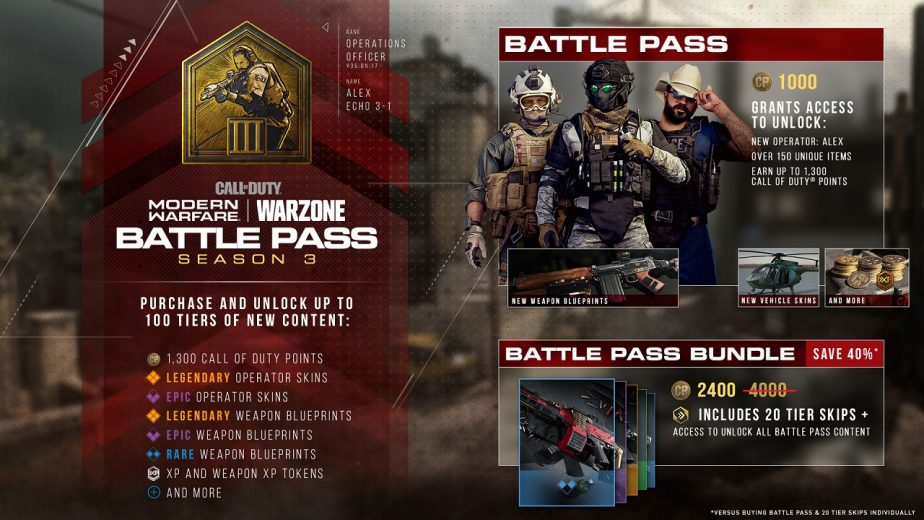 Call of Duty Modern Warfare Season 3 Battle Pass Now Available