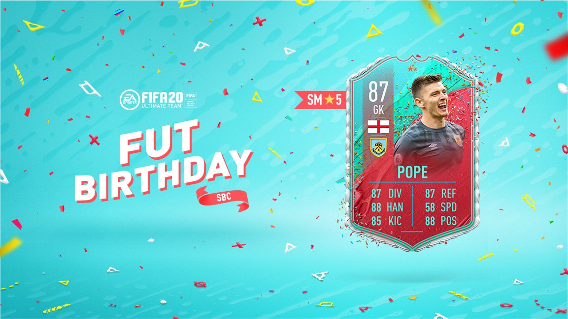 Nick Pope FIFA 20 FUT Birthday SBC item