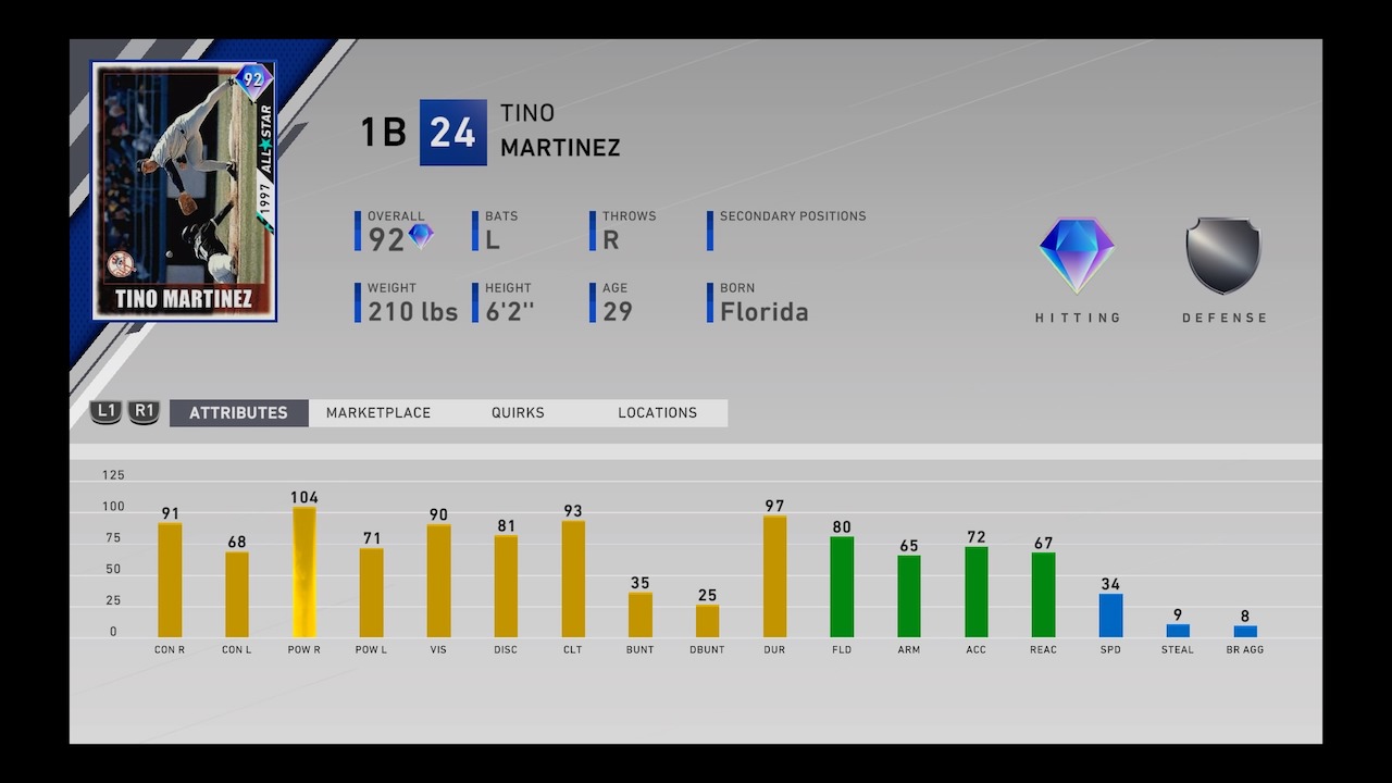 mlb the show 20 ranked seasons 2 tino martinez card